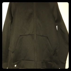 Black zip up, ribbed back